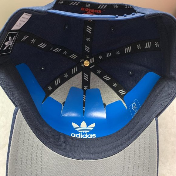 ✨NEW✨ adidas Originals Navy Snapback with Red Logo - adidas navy trefoil cap - Picture 5 of 5